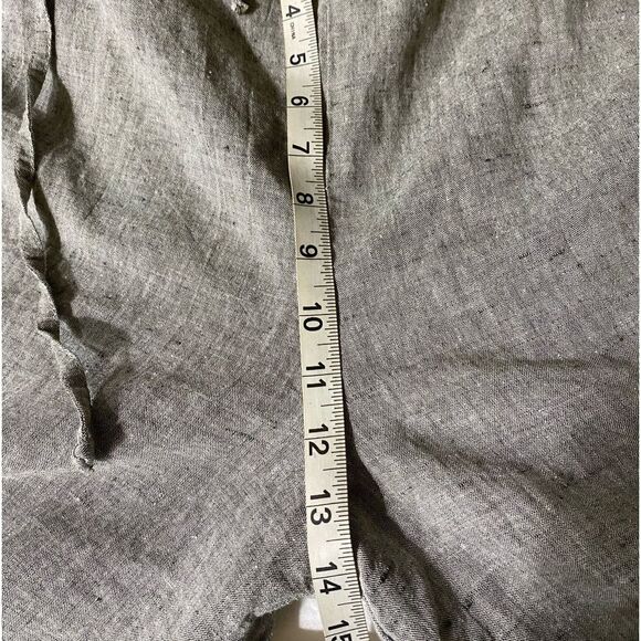 Hot Cotton SZ 2X Linen Blend Wide Leg Cropped Pants Elastic Tie Waist Langenlook - Picture 10 of 11